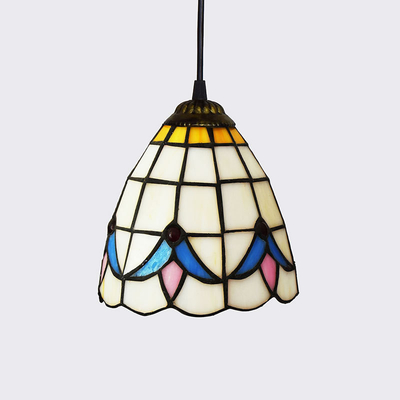 Retro Pendant Lights Stained Glass Lighting Mediterranean Hanging Lamp(WH-TF-23)