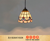 Retro Pendant Lights Stained Glass Lighting Mediterranean Hanging Lamp(WH-TF-23)