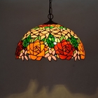 Spain minimalist retro Vintage Bedroom Kitchen Rose Flower Tiffany chandelier(WH-TF-29)