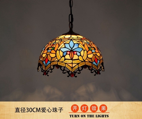 European creative Tiffany colored glass retro restaurant Art Decor Chandelier(WH-TF-31)