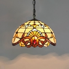 European retro creative Tiffany stained glass chandelier living room dining room industrial lamp(WH-TF-32)