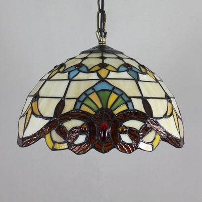 European retro creative Tiffany stained glass chandelier living room dining room industrial lamp(WH-TF-32)