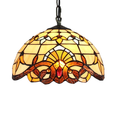 European retro creative Tiffany stained glass chandelier living room dining room industrial lamp(WH-TF-32)