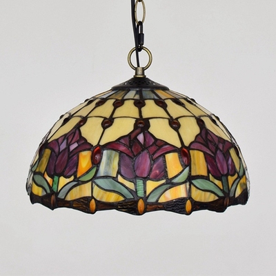 12 inch red bar restaurant stained glass chandelier American Tiffany lamp(WH-TF-34)