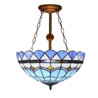 Modern blue Mediterranean creative Tiffany stained glass living room dining room bedroom lounge lights(WH-TF-42)