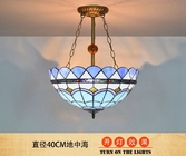Modern blue Mediterranean creative Tiffany stained glass living room dining room bedroom lounge lights(WH-TF-42)