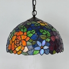American country creative Tiffany colored glass retro red Chandelier(WH-TF-44)