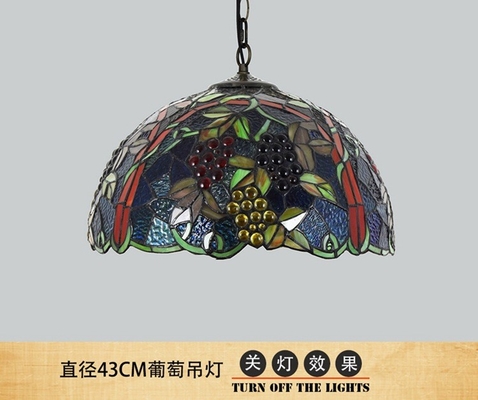 European creative Tiffany colored glass living room dining room bedside chandelier（WH-TF-46）