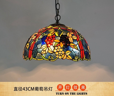 European creative Tiffany colored glass living room dining room bedside chandelier（WH-TF-46）