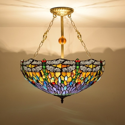 Colorful Tiffany Pendant Lamp Restaurant Dinning Room Lights Retro dining room light(WH-TF-47)