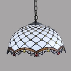 European retro creative Tiffany stained glass restaurant bedroom single glass pendant lighting(WH-TF-51)