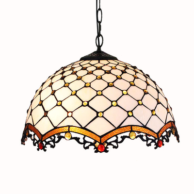 European retro creative Tiffany stained glass restaurant bedroom single glass pendant lighting(WH-TF-51)