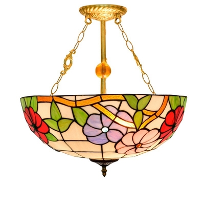 Morocco style square ceiling lamp half children Tiffany bedroom study kitchen lighting fixture(WH-TF-53)