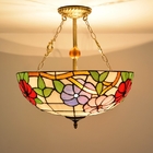 Morocco style square ceiling lamp half children Tiffany bedroom study kitchen lighting fixture(WH-TF-53)