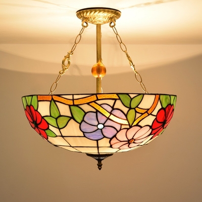 Morocco style square ceiling lamp half children Tiffany bedroom study kitchen lighting fixture(WH-TF-53)