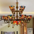 Vintage Hotel Bar Club Tiffany colorful art multi Color Rustic soft chandelier(WH-TF-62)