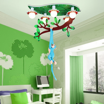 Children's bedroom decor led lights for room indoor chandelier monkey lamp(WH-MA-155)