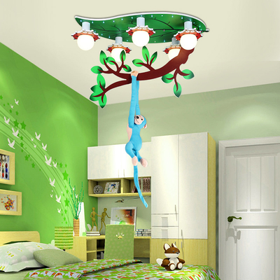 Children's bedroom decor led lights for room indoor chandelier monkey lamp(WH-MA-155)