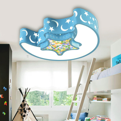 Led Chandelier For Kids Baby Boy Room Lighting Eye Protection moon ceiling light（WH-MA-177)