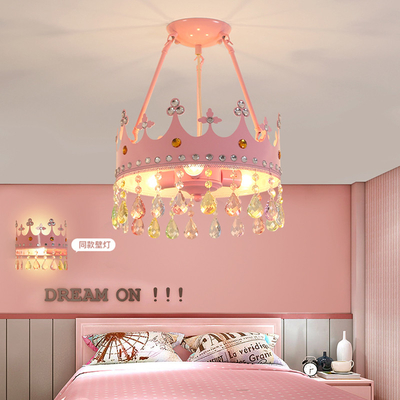 Kids room Crown Chandelier flat ceiling light scandinavian lamp(WH-MA-180)