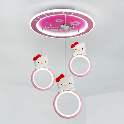 Pink Chandelier Girl room Baby hello kitty room light(WH-MA-183)