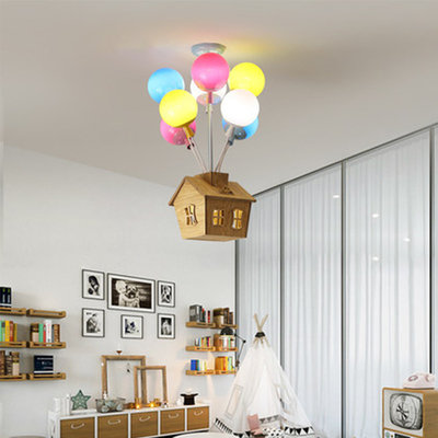 Balloon Fly House Color Nordic Simple Cartoon Children's Room Chandelier(WH-MA-169)