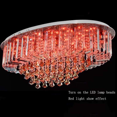 Oval Crystal Chandelier For Living room Bedroom Hotel ceiling chandelier(WH-CA-55)