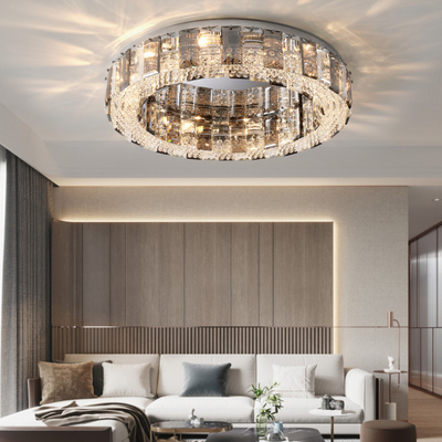 Modern ceiling lights for bedroom smoke gray crystal indoor lighting(WH-CA-56)