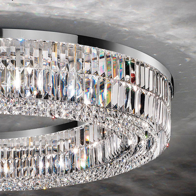 Modern Living Room Foyer Sitting room Chandeliers Round Chrome Sliver Ceiling lights(WH-CA-57)