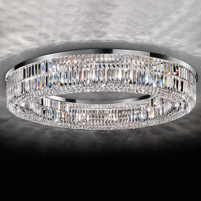 Modern Living Room Foyer Sitting room Chandeliers Round Chrome Sliver Ceiling lights(WH-CA-57)