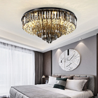 Luxury Led Ceiling Chandelier For Living Room Big Crystal Lamp Smoke Grey crystal ceiling light(WH-CA-58)