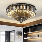 Luxury Led Ceiling Chandelier For Living Room Big Crystal Lamp Smoke Grey crystal ceiling light(WH-CA-58)
