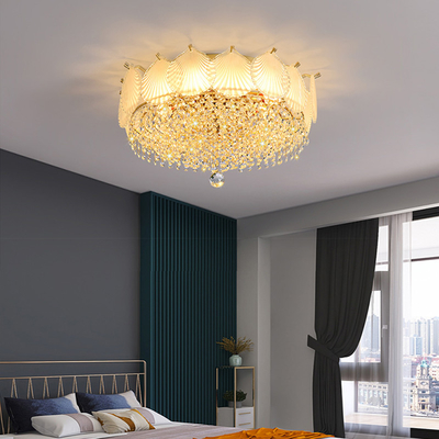 Luxury Creative Ceiling Light Crystal Glass Living Room lotus lamp（WH-CA-71)