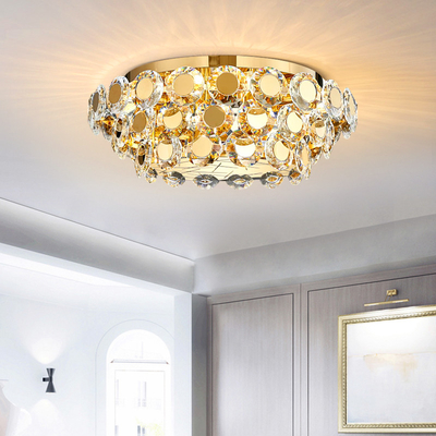 Modern LED Crystal Chandelier Luxury Gold Lustres round chandelier crystal lighting(WH-CA-73)