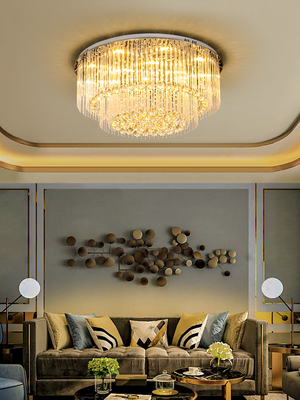 Crystal Lamp Round Living Room Lighting Atmosphere Room modern led ceiling lights gold(WH-CA-87)