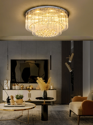 Crystal Lamp Round Living Room Lighting Atmosphere Room modern led ceiling lights gold(WH-CA-87)