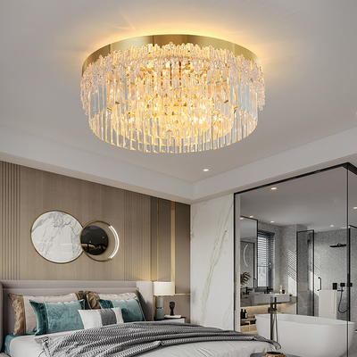 Stainless Steel Gold Lighting Modern Polished Round led flush mount ceiling light fixture(WH-CA-89)