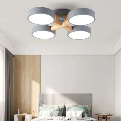 Nordic modern hotel apartment villa LED ceiling lamp wooden chandelier(WH-WA-14)