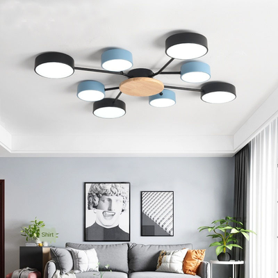 Modern living room LED lamp Nordic style bedroom LED wood ceiling flush mount light(WH-WA-15)