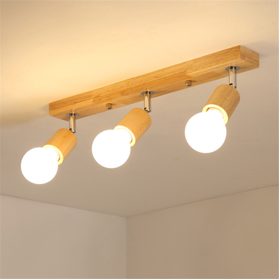 Nordic Solid Wooden Track Light Modern Wooden Chandelier Ceiling Lamps(WH-WA-20)