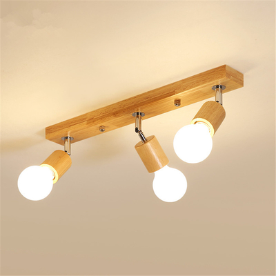 Nordic Solid Wooden Track Light Modern Wooden Chandelier Ceiling Lamps(WH-WA-20)