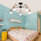 Wood Chandeliers Home Lighting Fixtures Black Rustic Ceiling Lamp(WH-WA-25)