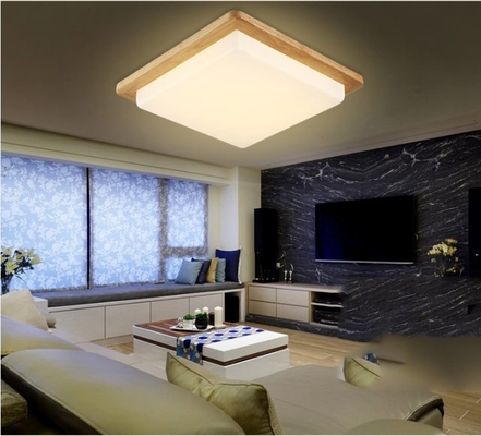 Nordic wood square LED celling lights wood color modern minimalist Chinese ceiling lights(WH-WA-33)