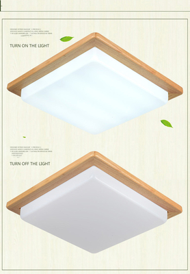 Nordic wood square LED celling lights wood color modern minimalist Chinese ceiling lights(WH-WA-33)