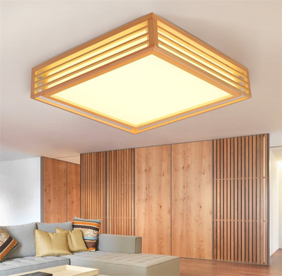 Natural wood living room lamp Japanese style led home ceiling light(WH-WA-35)