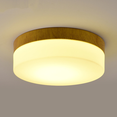 Wooden Round Ceiling Lights For Bedroom Iron Surface Mounted Rooms Lighting（WH-WA-28）