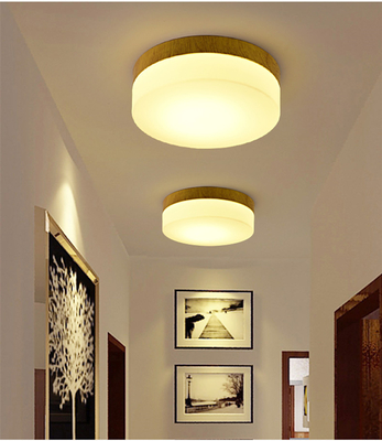 Wooden Round Ceiling Lights For Bedroom Iron Surface Mounted Rooms Lighting（WH-WA-28）