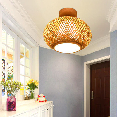 Minimalism Bamboo shade home decoration ceiling lights Farmhouse Light(WH-WA-38)