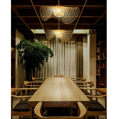 Tatami Style Rattan Ceiling Lights Shade Restaurant Ceiling Lamp(WH-WA-39)