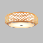 Bamboo Wicker Rattan Lantern Shade flush mount ceiling light(WH-WA-40)